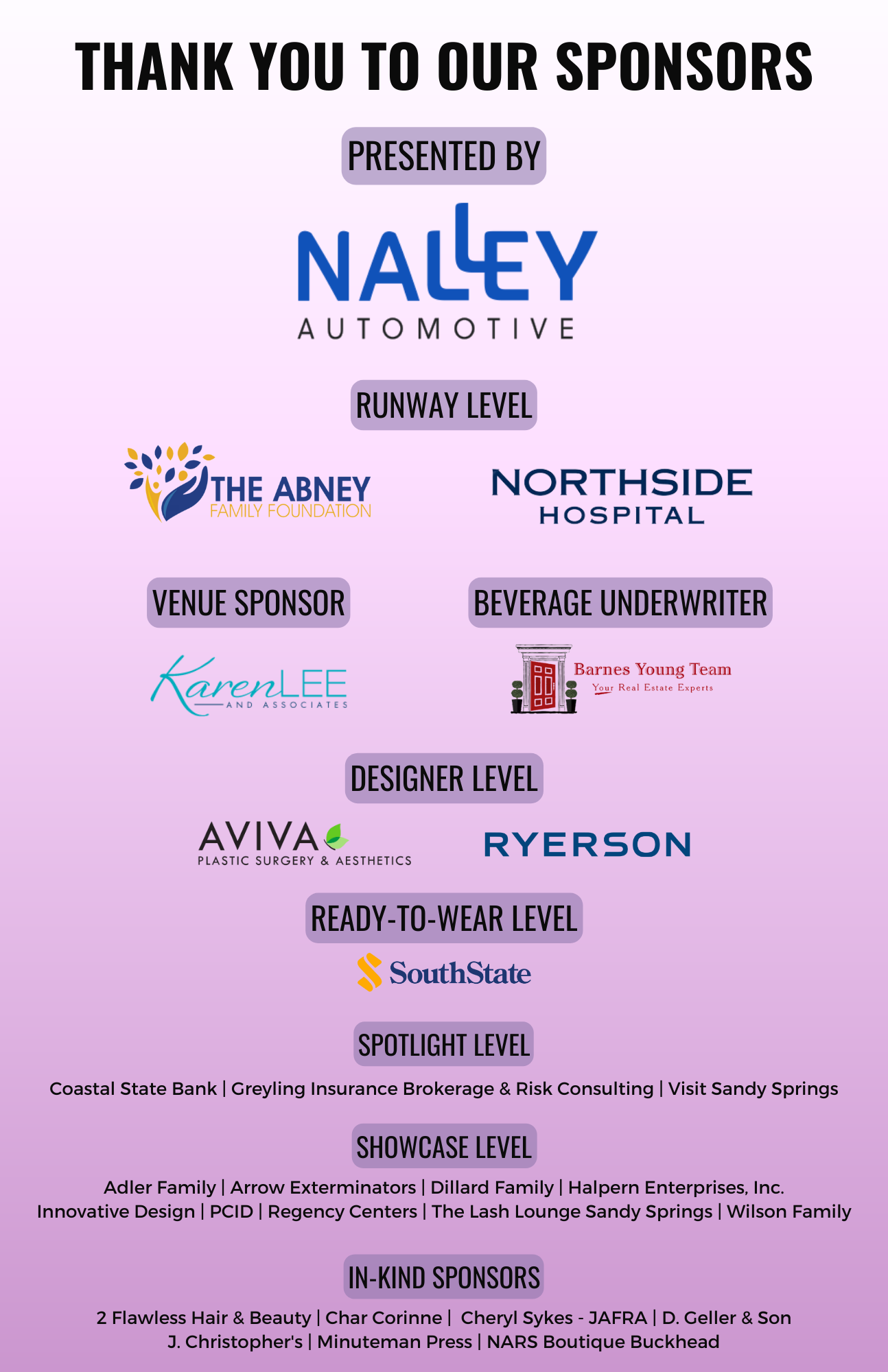 Fashion Show 2023 Sponsor Graphic